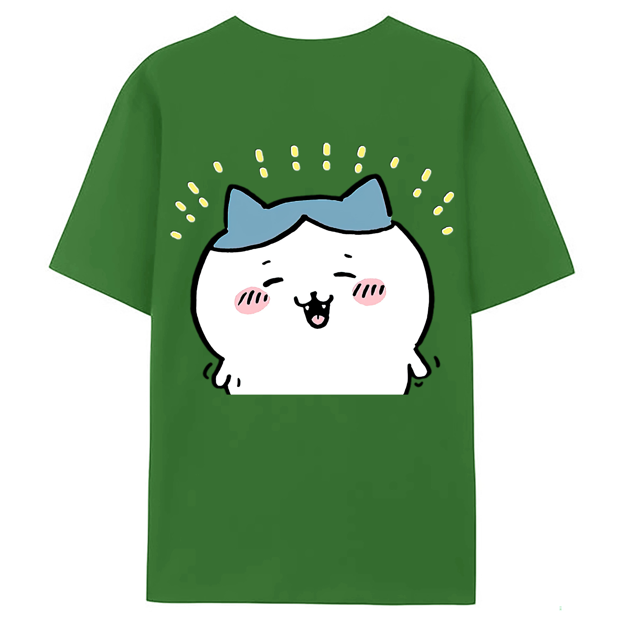 （画像用） ちいかわ ハチワレ Chii-kawa hachiware レディース半袖Tシャツ(バックプリント)